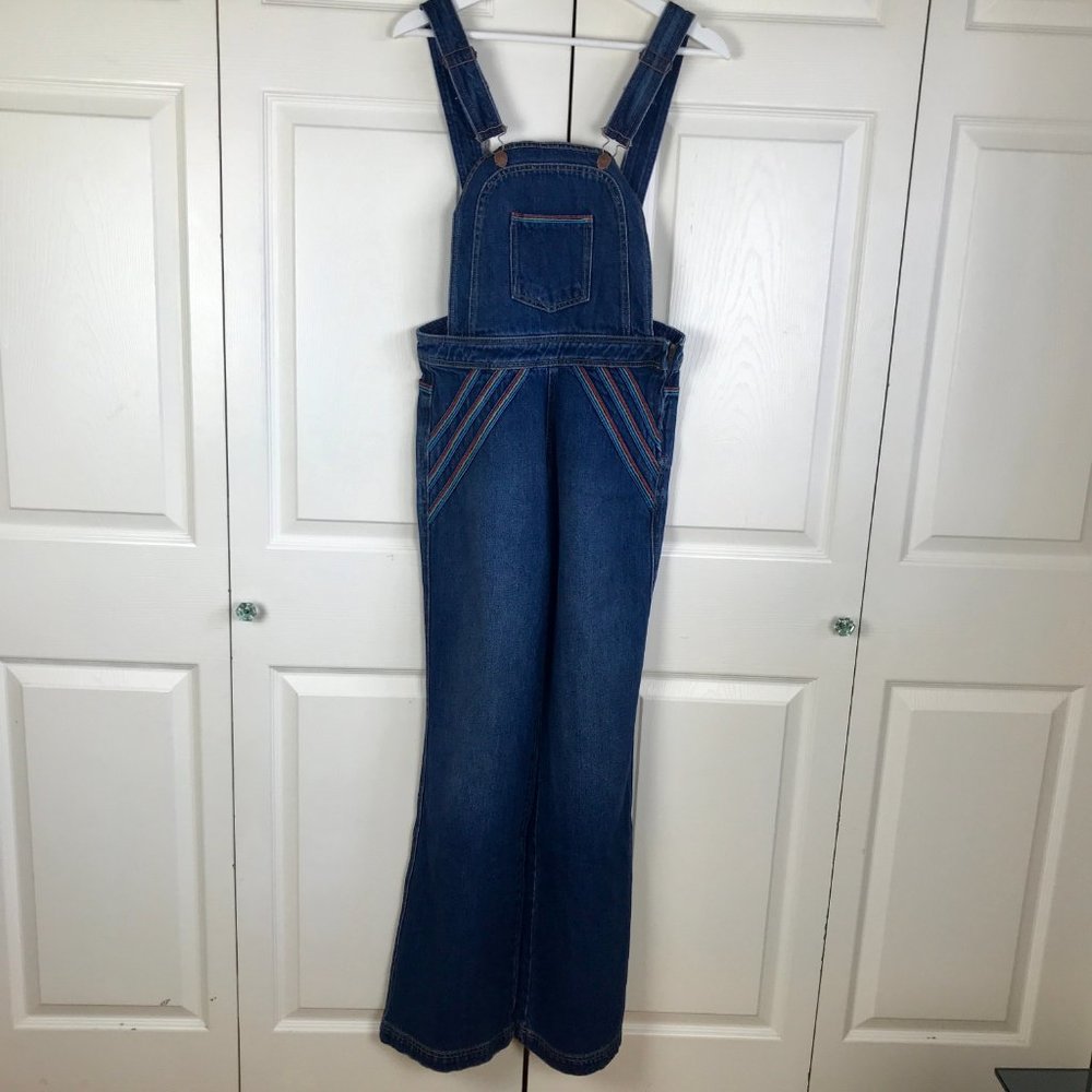 Free People Chasing Rainbows Flared Leg Overalls - Picture 2 of 8